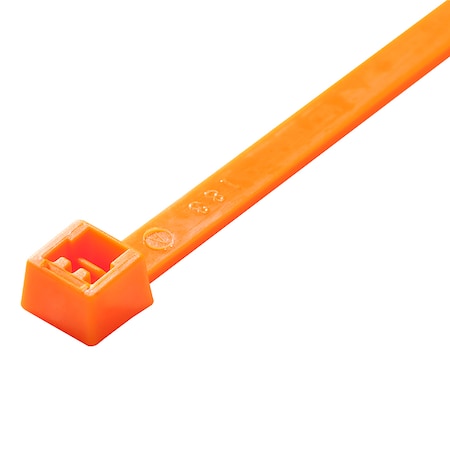 Advance Cable Ties Cable Tie, 7 in L, 1-7/8 in Max Bundle Dia., Orange, Nylon, 50 lb Strength, 100 PK AL-07-50-3-C